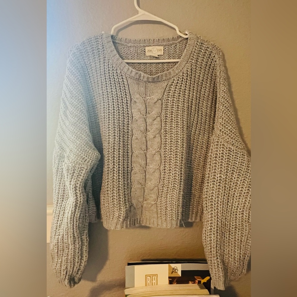 jun ivy Women’s Sweater, Grey Color, Size M,